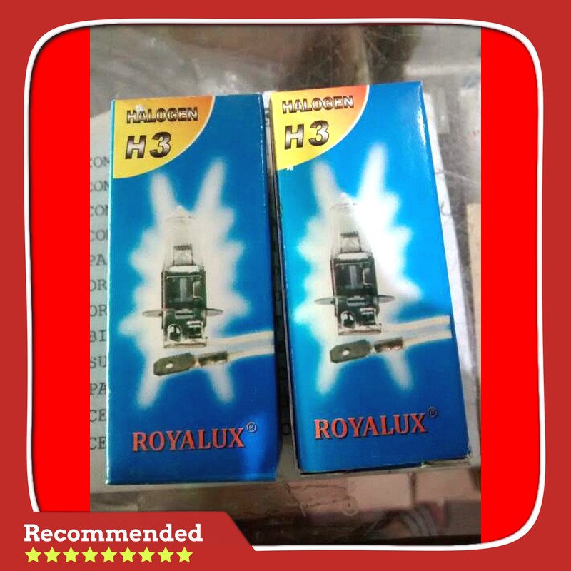 jual lampu halogen h3 royalux 6v ( volt ) 55w ( watt )