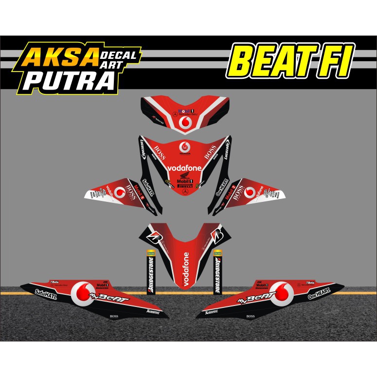 Decal Motor  Sticker  Motor  full body Decal Stiker Beat Fi 