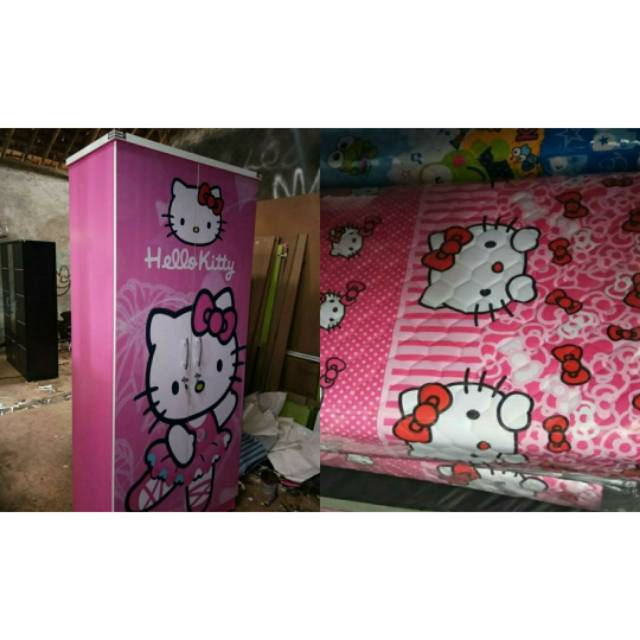 Set lemari  n  spring bed anak