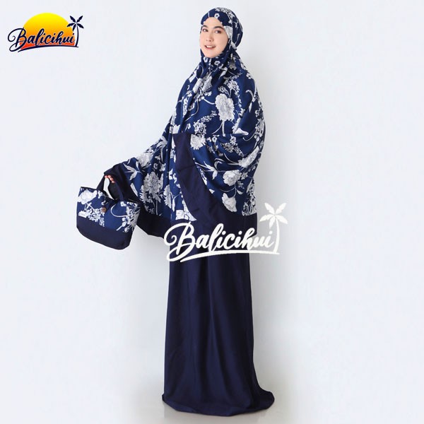 Balicihui Mukena Alina Navy 2 Mukena Bali Dewasa by Balicihui