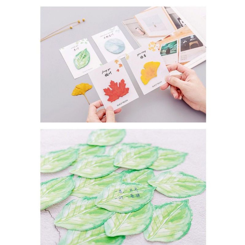 Sticky Notes Maple Leaf Summer Sticky Note Motif Daun 30 lembar