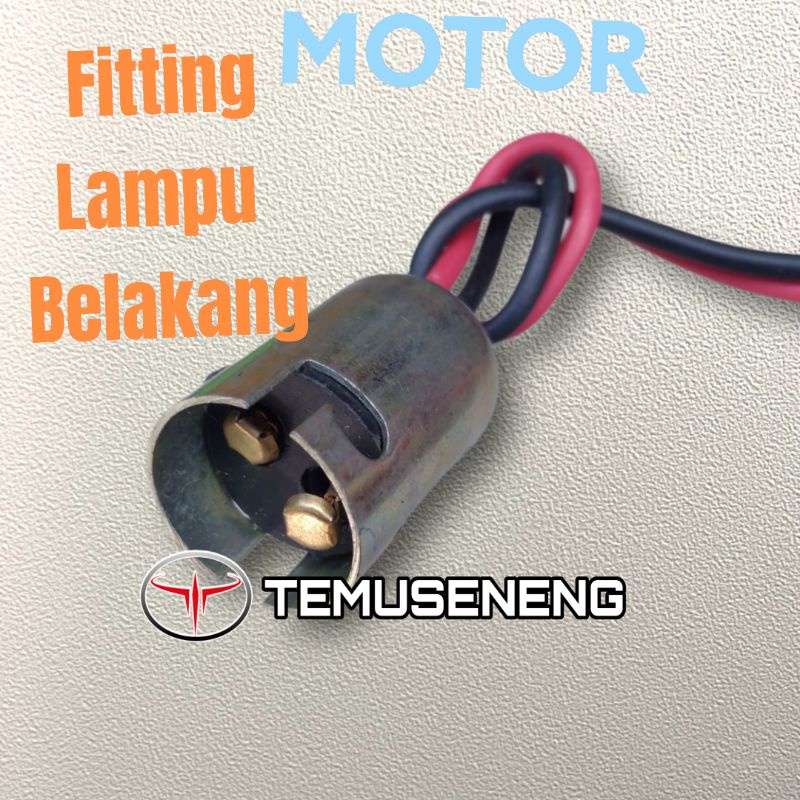 Fitting Lampu Rem Belakang Motor 2 Titik Piting Stoplamp Bebek Universal