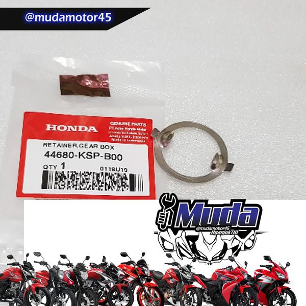 RETAINER GEAR BOX MEGAPRO MONO VERZA CB150R OLD CBR150R K45A 44680-KSP-B00 RING PEMUTAR GIR GIRBOX S