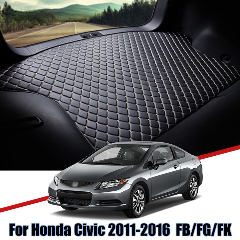 Matras Cover Bagasi Mobil Bahan Kulit Untuk Honda Civic 2011 2012 2013 2014 2015 2016