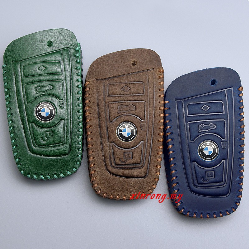 Case Pelindung Remote Kunci Mobil Bahan Kulit Untuk Bmw 1 / 2 / 3 / 5 / 7 / X1 / X2 / X4 / X5 / X7 Series