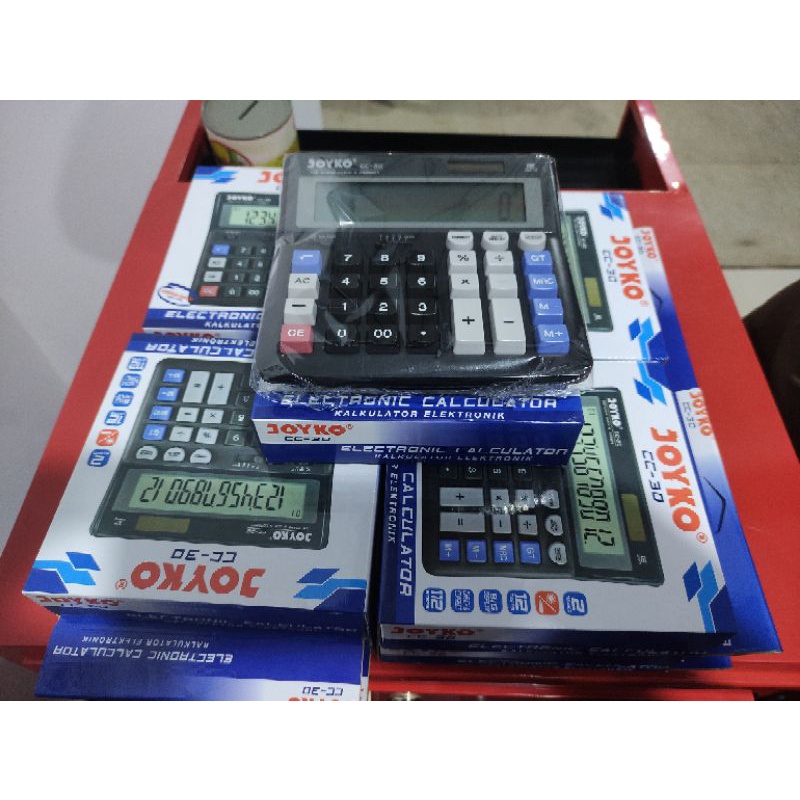 

ASLI MURAH Joyko 1 buah kalkulator joyko cc 30 calculator batu A3 besar 12 digit sudah termasuk baterai cc30 cc-30