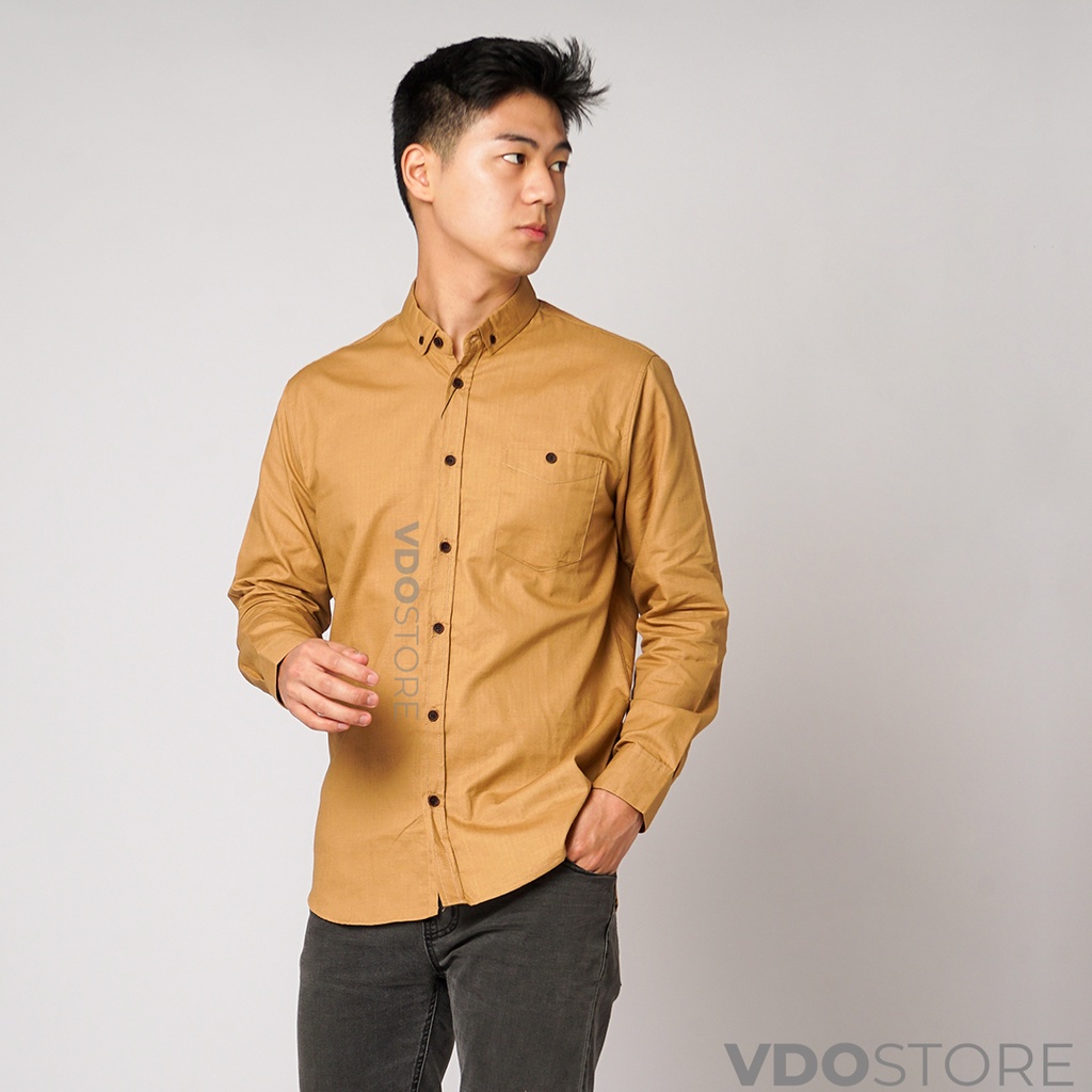 KEMEJA PRIA KHAKI BASIC LENGAN PANJANG BAJU DEWASA POLOS PREMIUM KEMEJA KERJA TEBAL M L XL MEN SHIRT KEMEJA KANTOR FORMAL SANTAI CASUAL SEMI KASUAL VIRAL MURAH KATUN KUALITAS