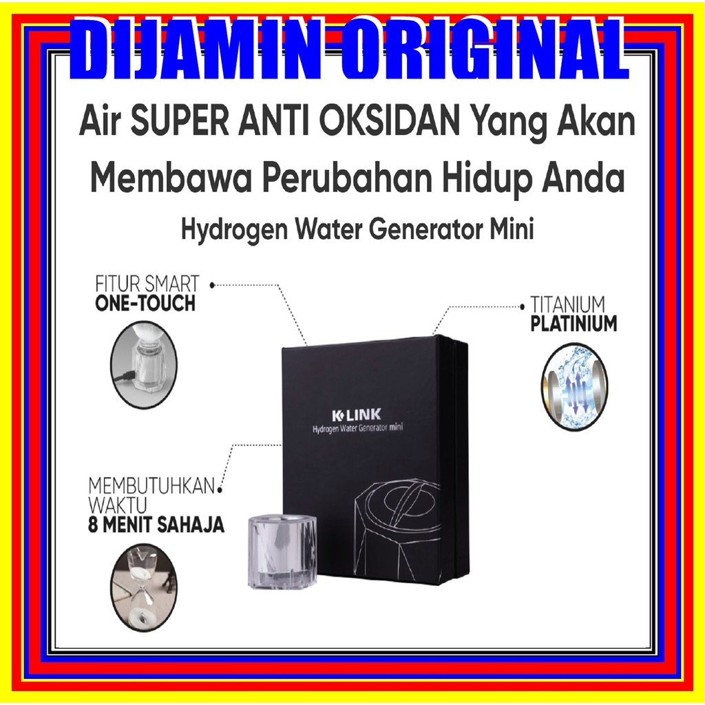 Hydrogen Water Generator Mini Terapi Kesehatan Air Hydrogen
