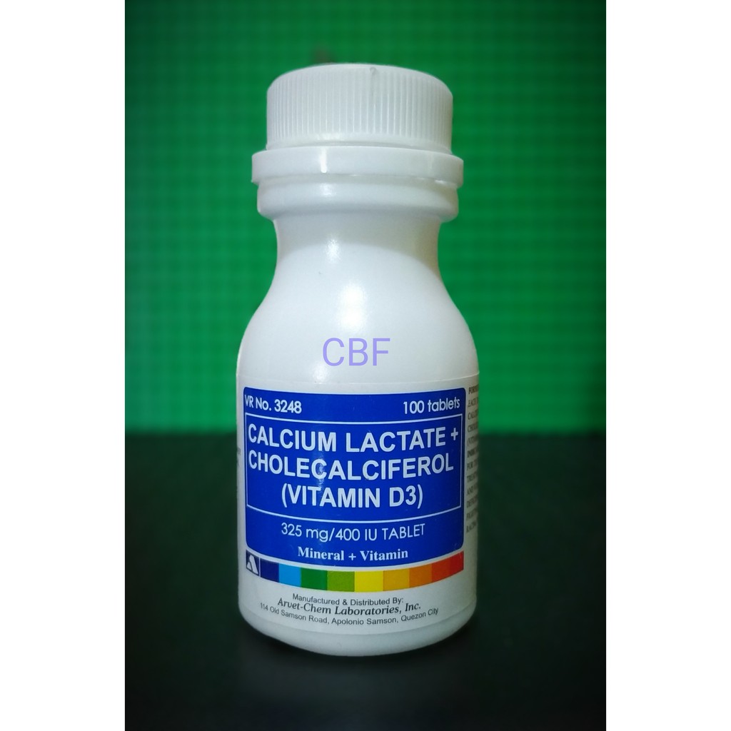 CALCIUM LACTATE + CHOLECALCIFEROL ( VITAMIN D3 )