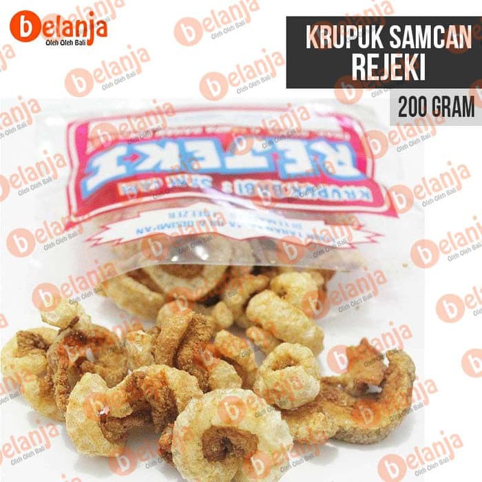 

Kerupuk Babi Samcan Rejeki 200 gr Oleh Oleh Bali