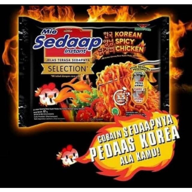 

MIE SEDAAP KOREAN SPICY CHICKEN 87gram ISI 3PCS