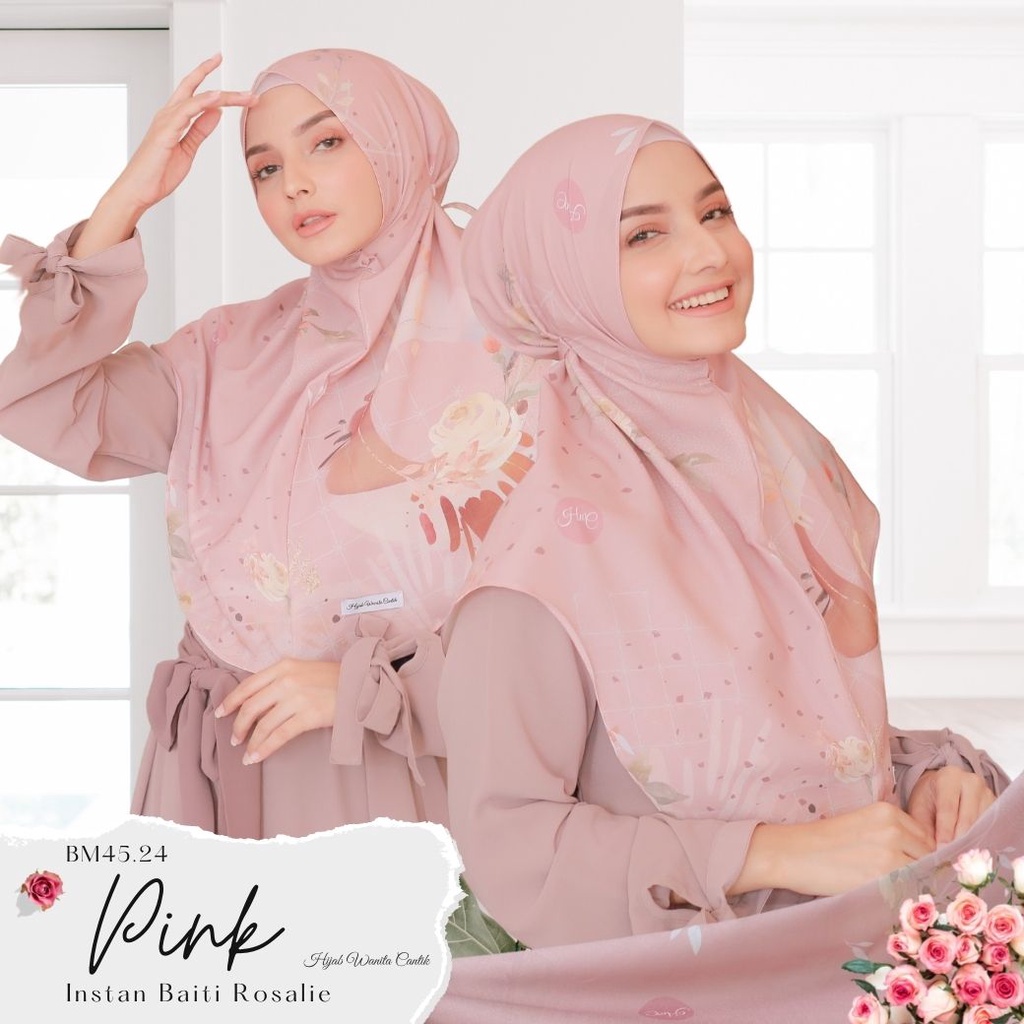 Hijabwanitacantik - Instan Baiti Rosalie Series | Hijab Instan | Jilbab Instan-Pink