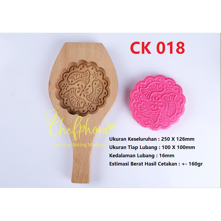 Cetakan Kayu Mooncake Kue Bulan Angku Thok Angkong Pia Tio Ciu CK18
