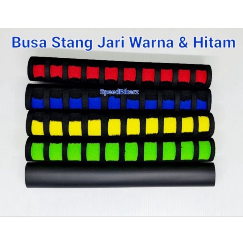 Busa Jari Warna &amp; Hitam Anti Air / Busa stang Busa Handfat Busa Grip Motor dan Bisa Buat sepeda