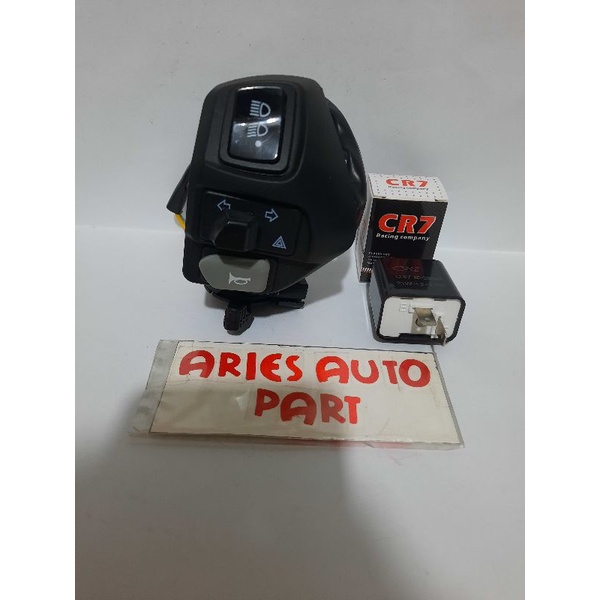 SAKLAR KIRI JUPITER MX MIO SPORTY MIO SMILE PLUS FLASHER LED CR7 HAZARD DAN TOMBOL 3 FUNGSI