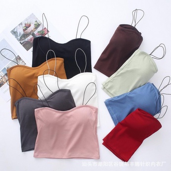 Tank Top Bra Spaghetti Pakain Dalam Wanita Sexy Tali Sling