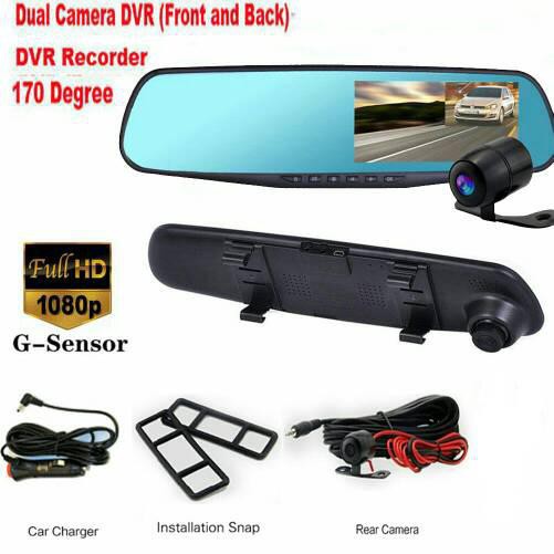 Car Camera Spion + Dasbor Cam Vehicle Blackbox DVR Full HD 1080P