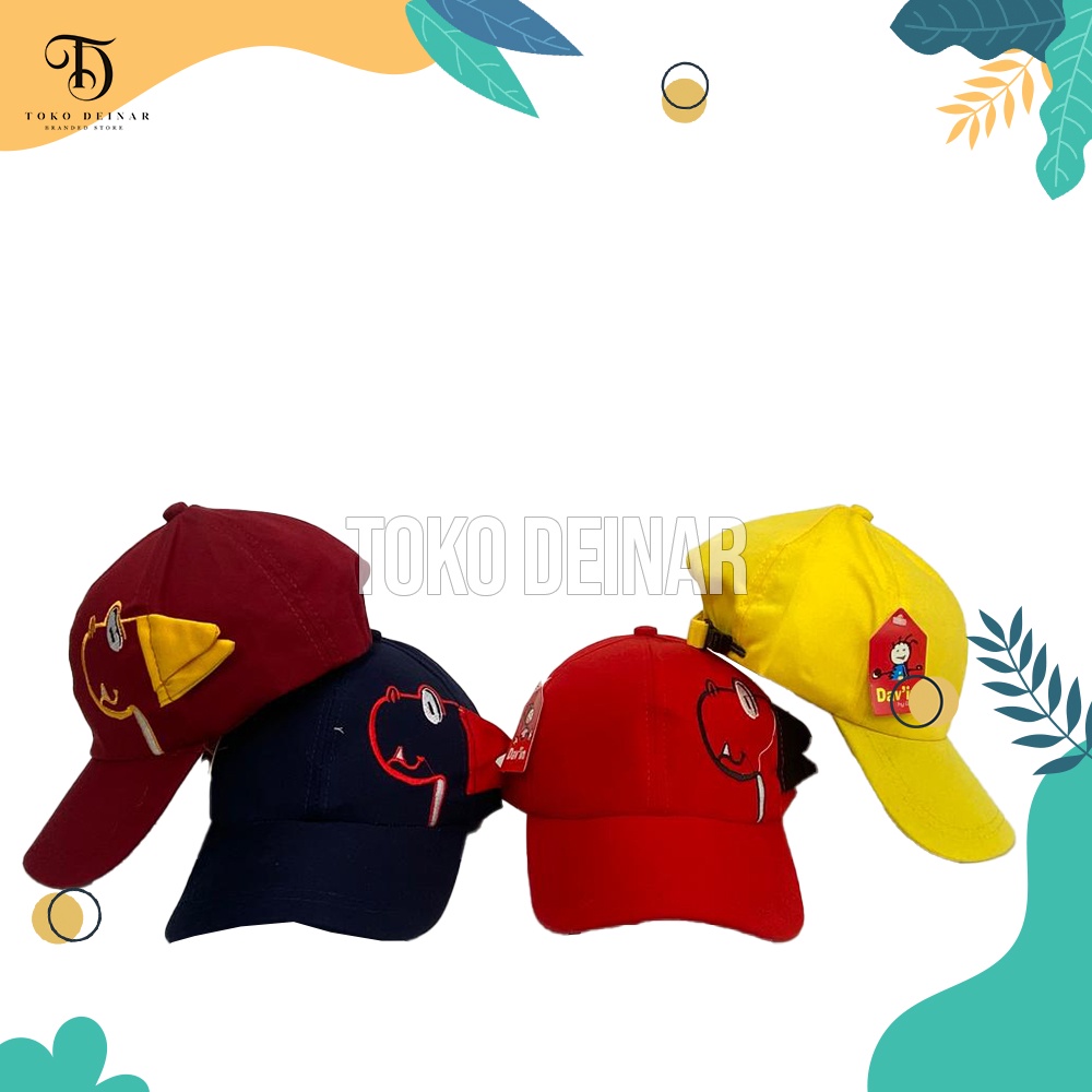 Topi Anak Laki Laki Model Baseball Motif Dinosaurus / Snapback Anak Usia 2-10 Tahun / Bahan American Dril Premium Quality Tidak Panas Dipakai Kualitas Distro / Beanie Hat Balita Cewek Cowok Lucu Murah / Bucket Batita Termurah Terlaris / Bisa COD-1