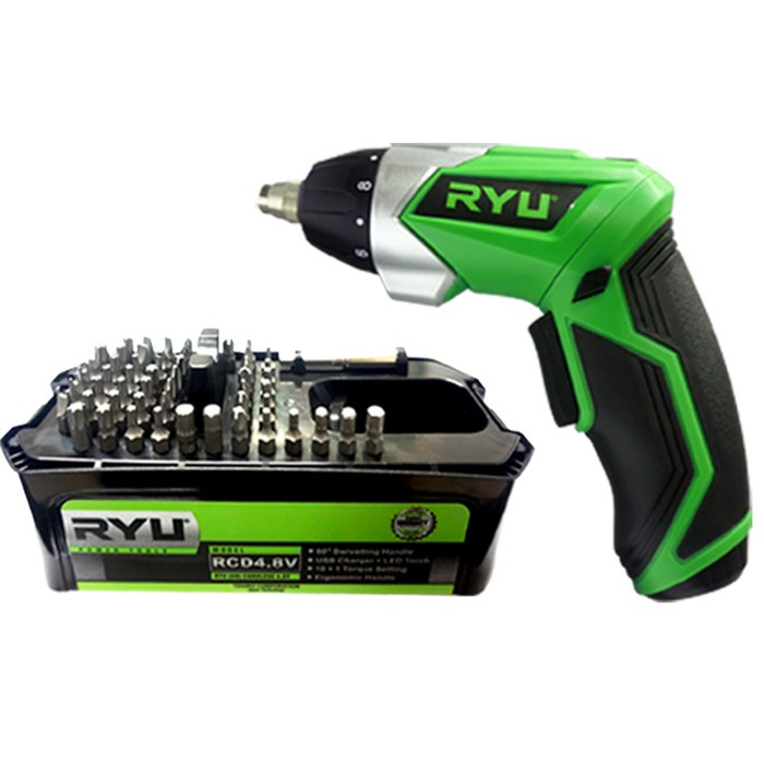 BOR RYU USB CORDLESS RCD 4.8 V 4.8V 4,8 VOLT SCREWDRIVER OBENG LISTRIK