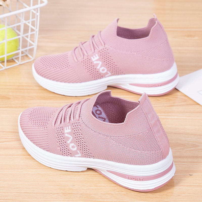 Batavia sepatu wanita murah rajut-A131 PINK