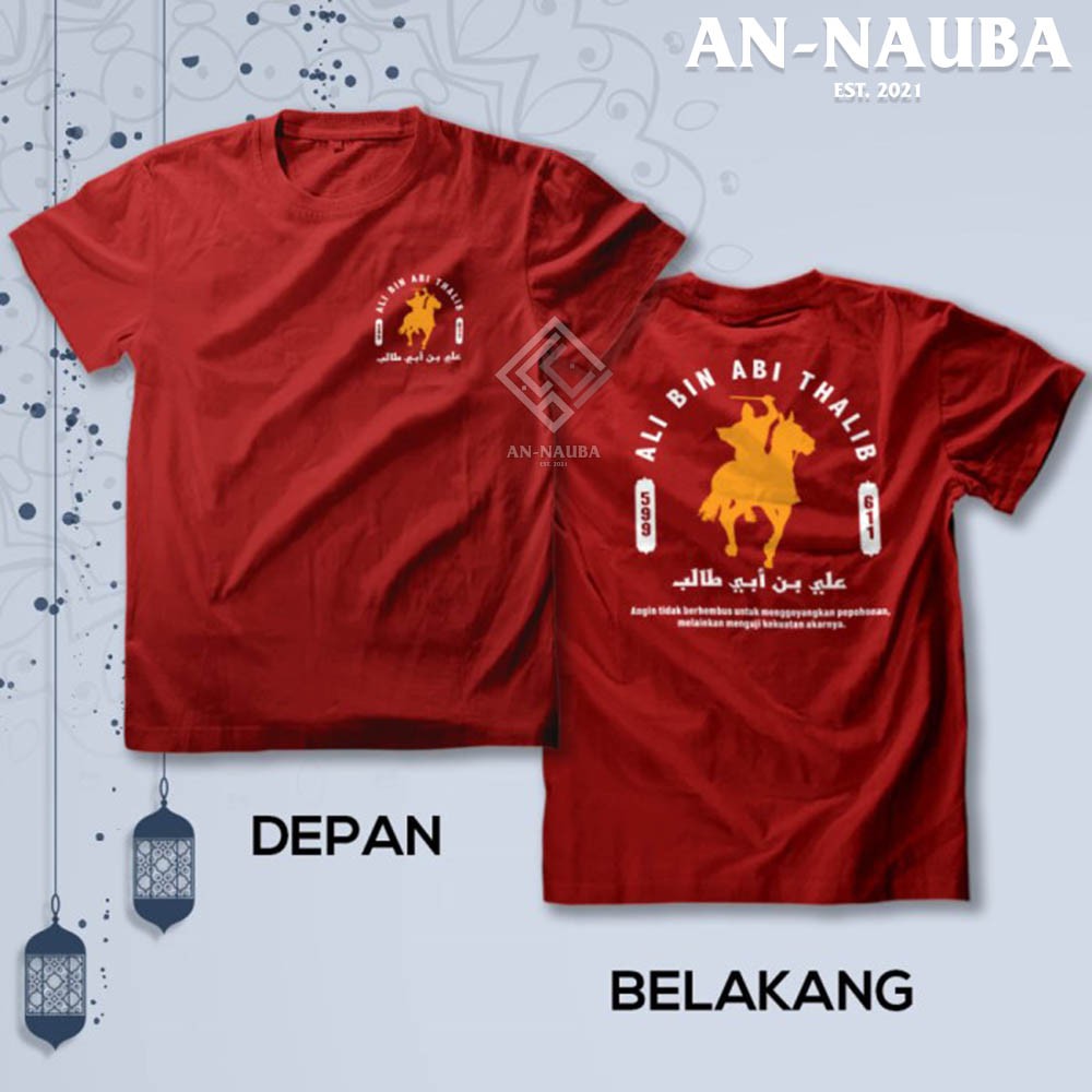 Kaos Dakwah Islami Khalifah Series / ALI BIN ABI THALIB TSHIRT / Baju Distro Santri Muslim [AN-6298]-3