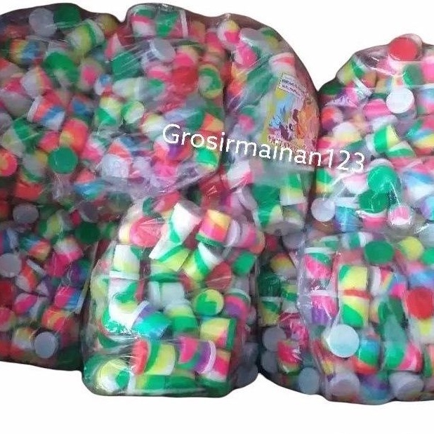 Mainan Slem pelangi / Seleme / Slem / slime isi 50 pcs murah