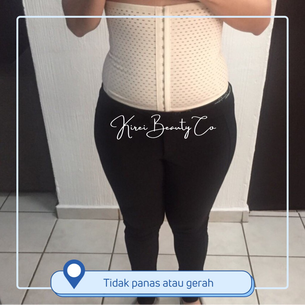 KORSET KAIT WANITA BREATHABLE 25CM by KIREII Korset Pelangsing Perut Buncit Pria Wanita Stagen Bengk