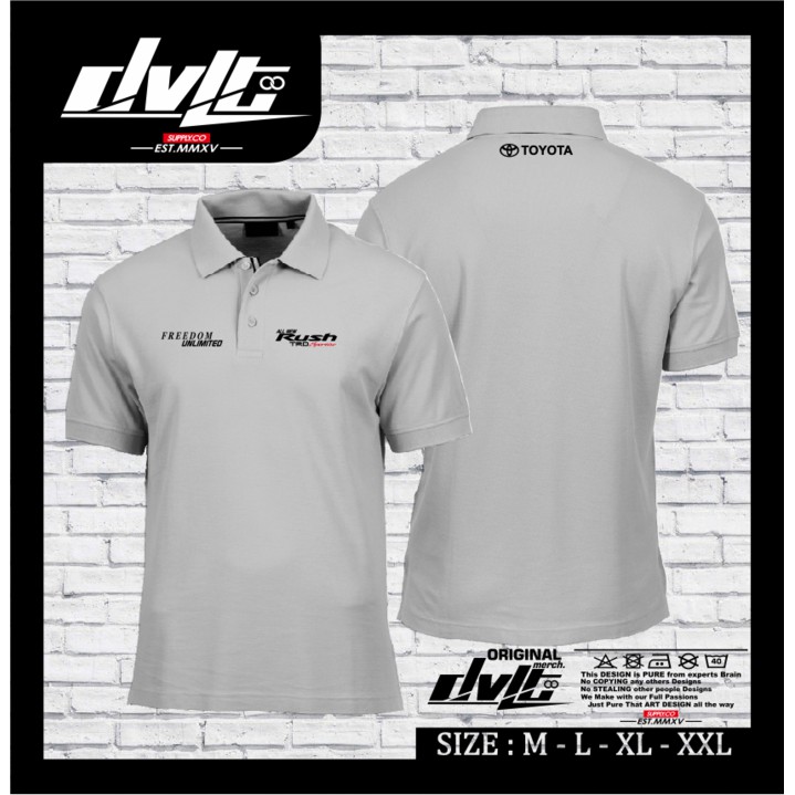 Poloshirt / KaosPolo Toyota All New Rush 2018 (Freedom Unlimited) Logo -MD Company