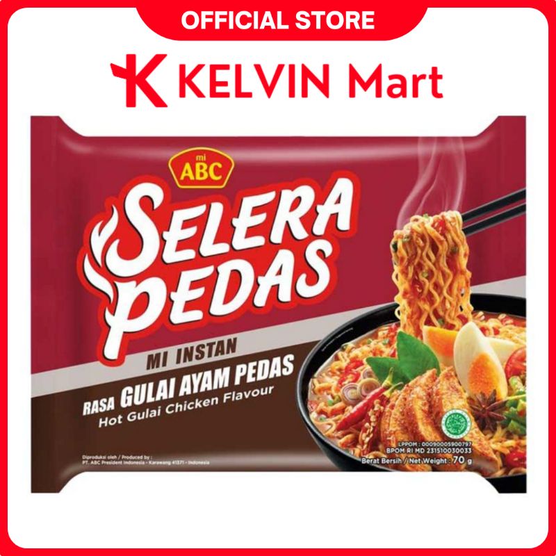 

ABC Mie Rebus Selera Pedas Rasa Gulai Ayam Pedas Pck 65g | KELVIN Mart