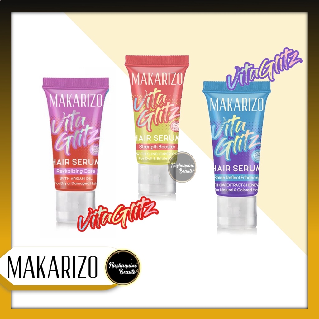 Makarizo Vitaglitz Hair Serum Shine Reflect Enhancer - Strength Booster - 8mL / Serum Rambut