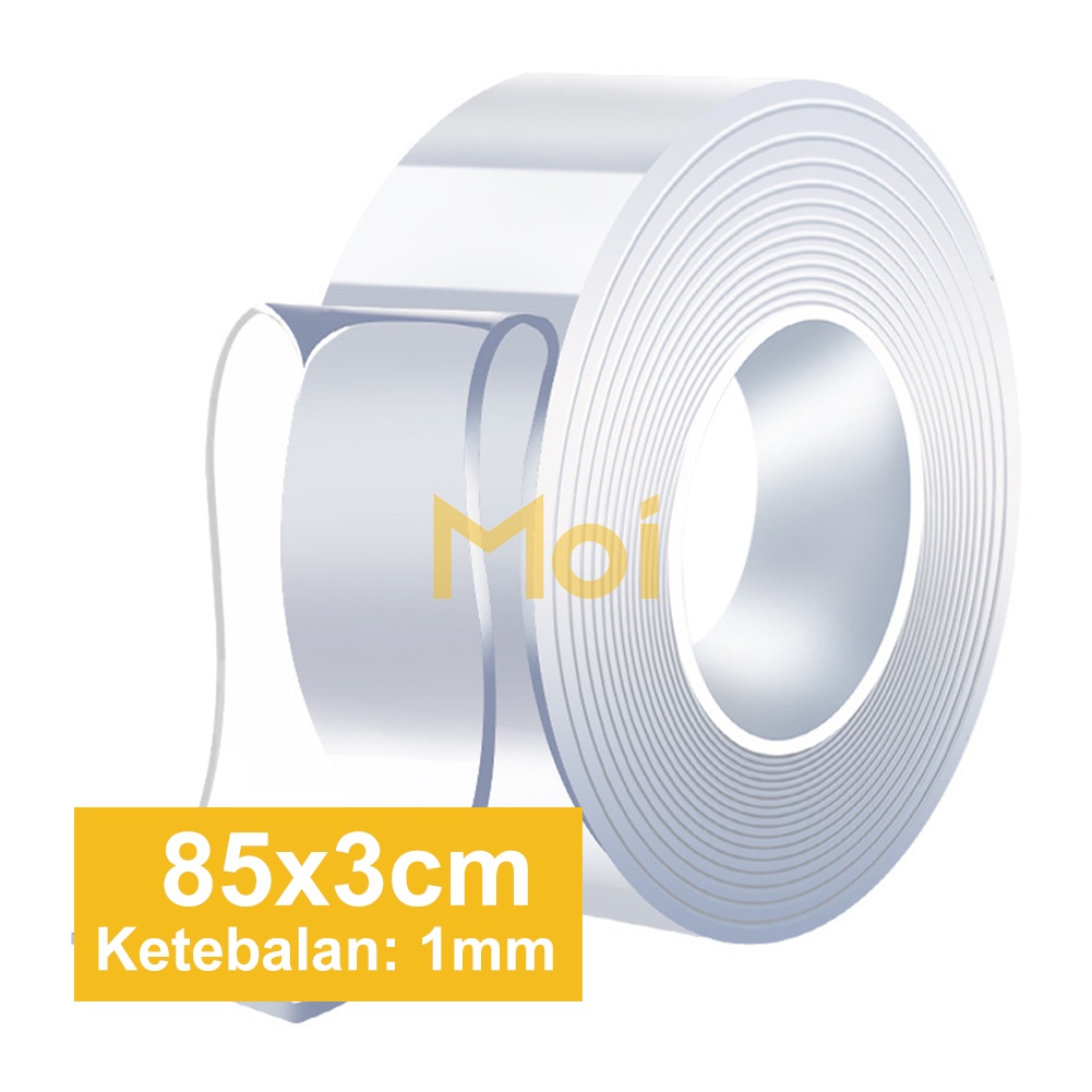 Double Tape Super Kuat Dapat Dicuci / Lem Tape Bening Multifungsi / Selotip Isolasi Bening