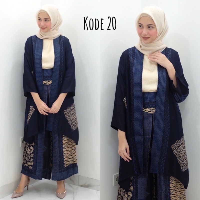 Celana Kulot Set Arumi Basic Outer Batik by SARAH THE LABEL/ Outer Batik Viscose (SOLD)