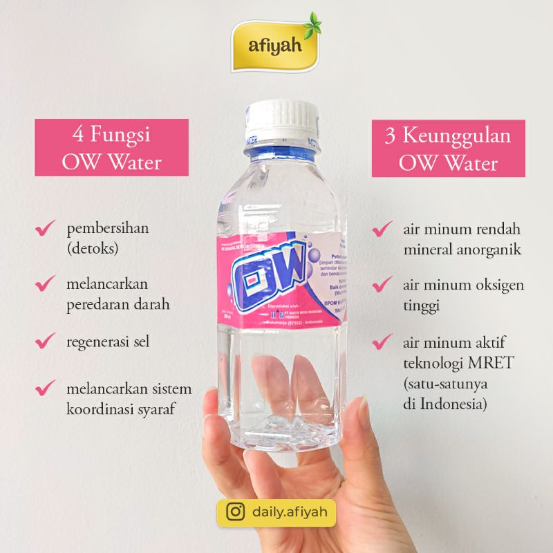 1 Dus Air Minum Kesehatan Tinggi Oksigen Merk OW Water