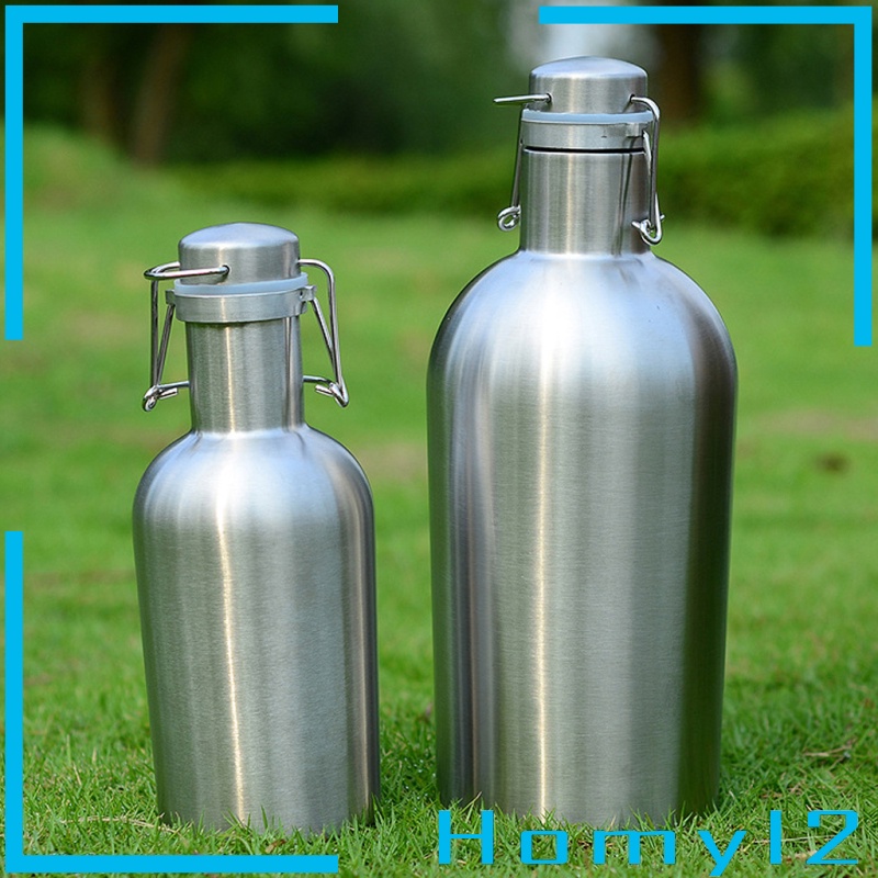 (Homyl2) Botol Minuman Bir 1000ml Bahan Stainless Steel