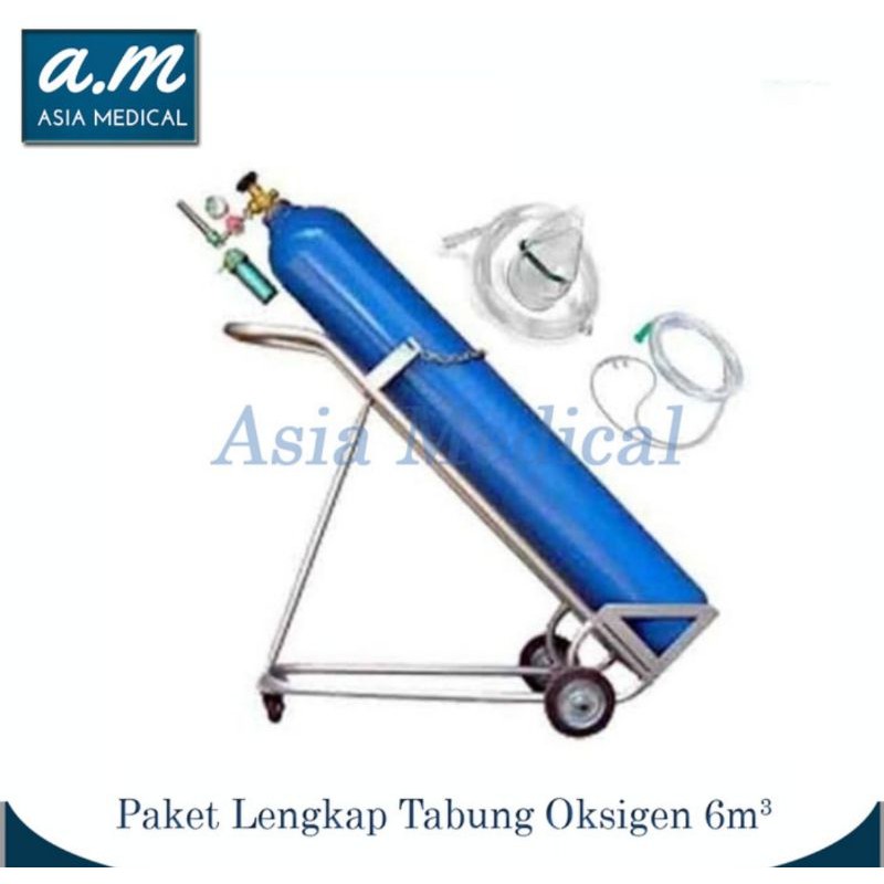 Tabung oksigen 6m3 Lengkap