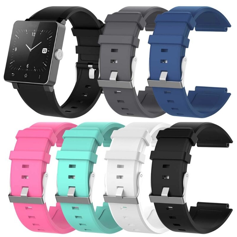 Free Ongkir ya Silicone Replacement Wrist Strap Bracelet Watch Band For Sony Smartwatch 2 SW2  100%