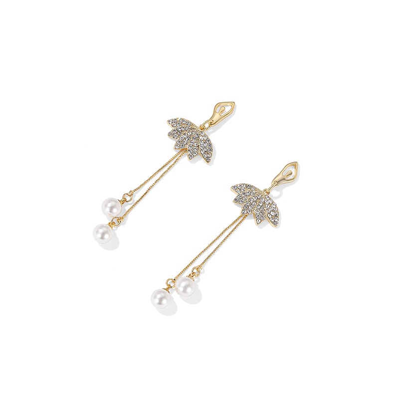 Anting Tusuk Gantung Temperament Bahan Silver Hias Mutiara Gaya Koreatrendy Tipis Untuk Wanita