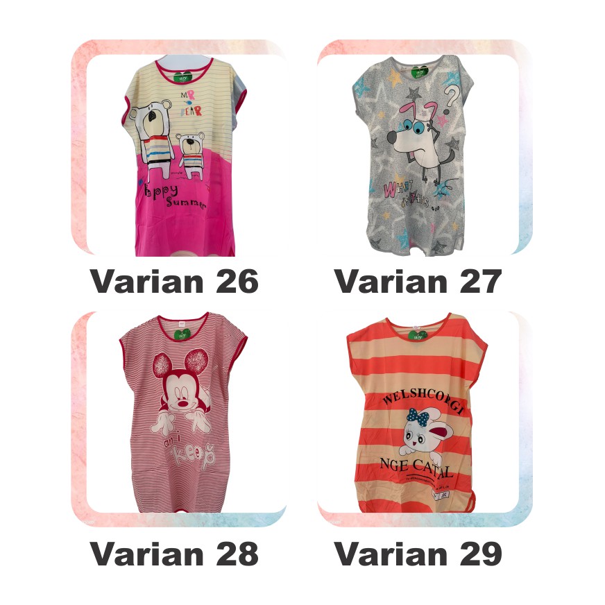 ❀ Chingu ❀ PW061 Part 3 COD Baju Tidur Wanita Piyama Motif Kartun Lucu Pakaian Wanita Daster Variasi