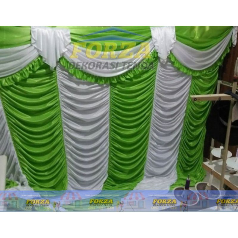 Sale Diskon Background Tenda Pesta Pernikahan Model Kerut - Forza Dekorasi Tenda