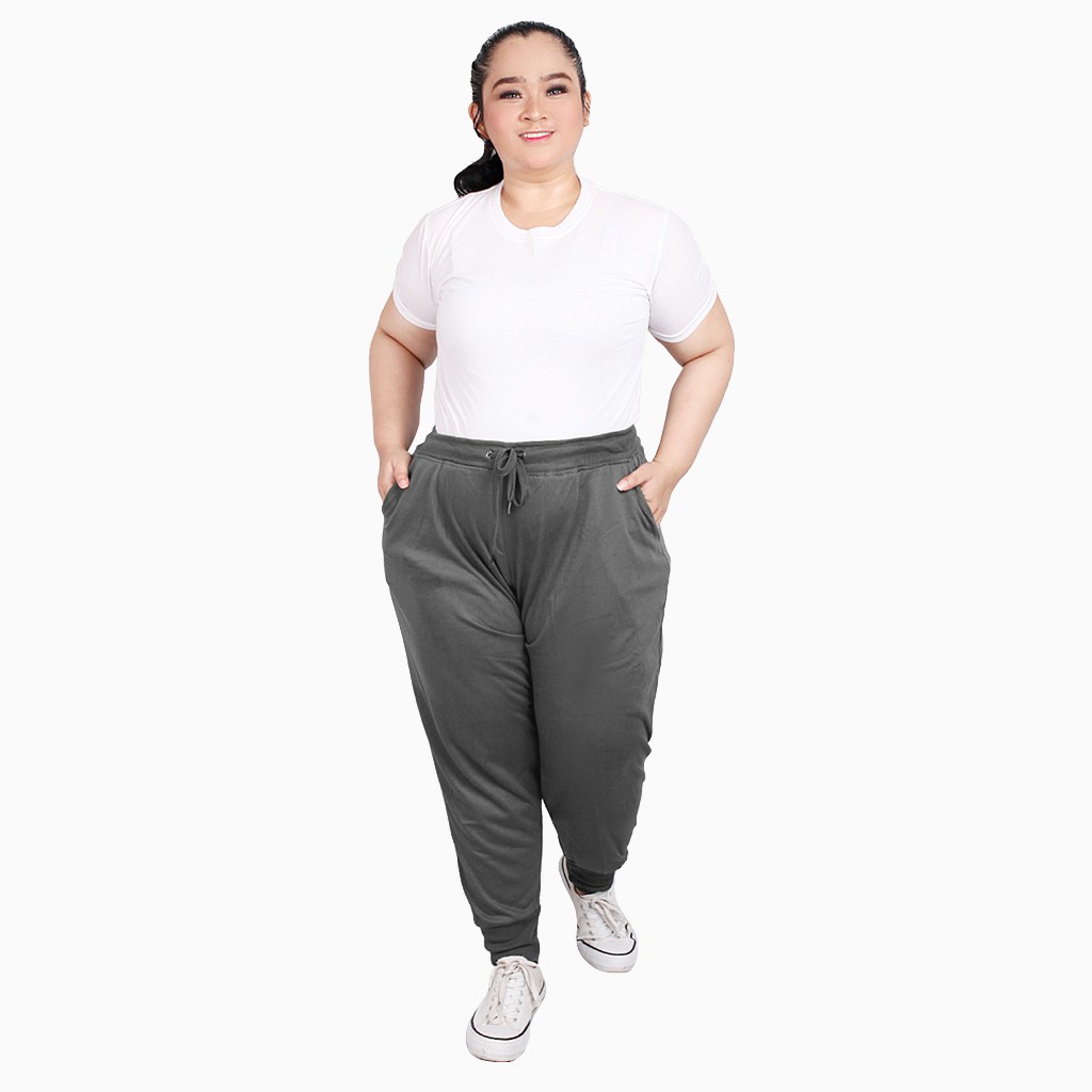 Celana Panjang Jogger Training Wanita dewasa BIG SIZE Polos - XSHOP Felice jumbo