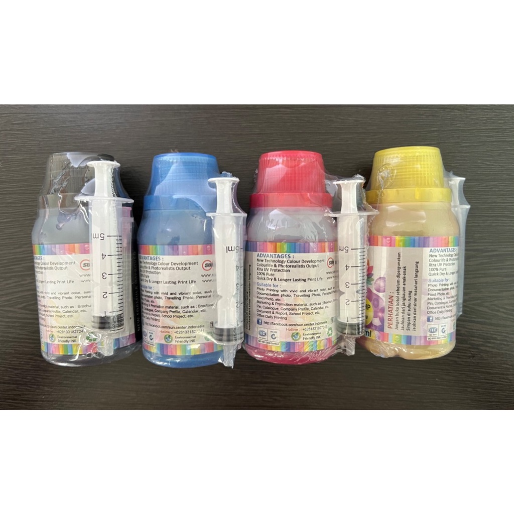 Refill Tinta Sun Premium Ink Canon HP 100ml