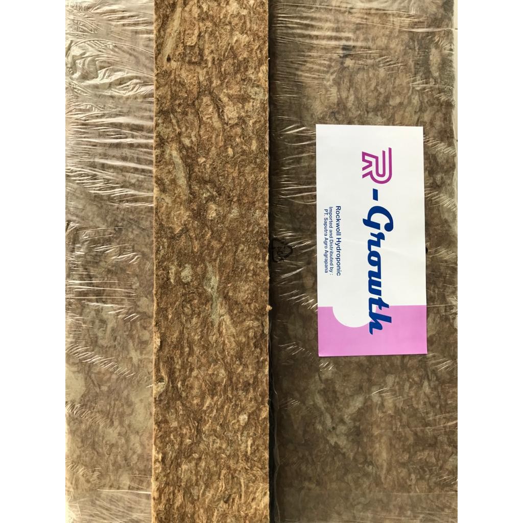 Rockwool R-Growth Media Tanam Hidroponik BIO-BASED (Organik) 1 slab