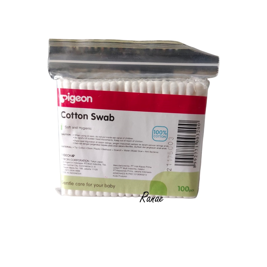 PIGEON Cotton Swab Mix Small Tip dan Reguler Cotton Bud - Korek Kuping