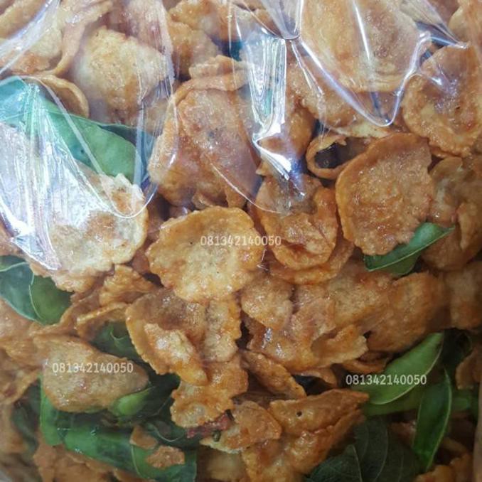 

Ahbba0 250Gram (1/4Kg) Keripik Emping Melinjo Thailand Pedas Manis Utuh - Emping Thailand Saa