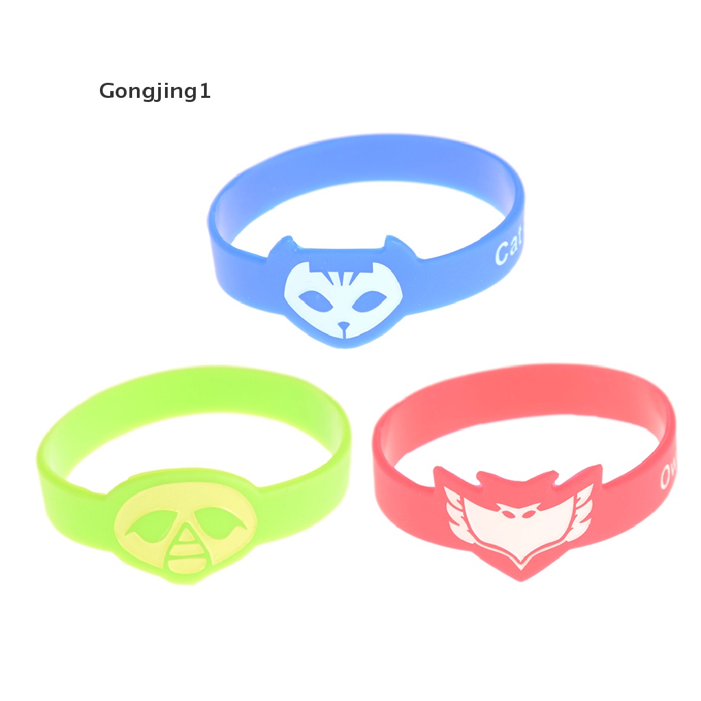 Gongjing1 Gelang Silikon Motif Pj Masks Owlette Cat Boy Gecko