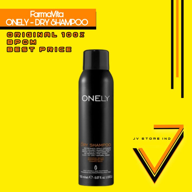 ONELY By FARMAVITA DRY SHAMPOO BPOM Italian Product