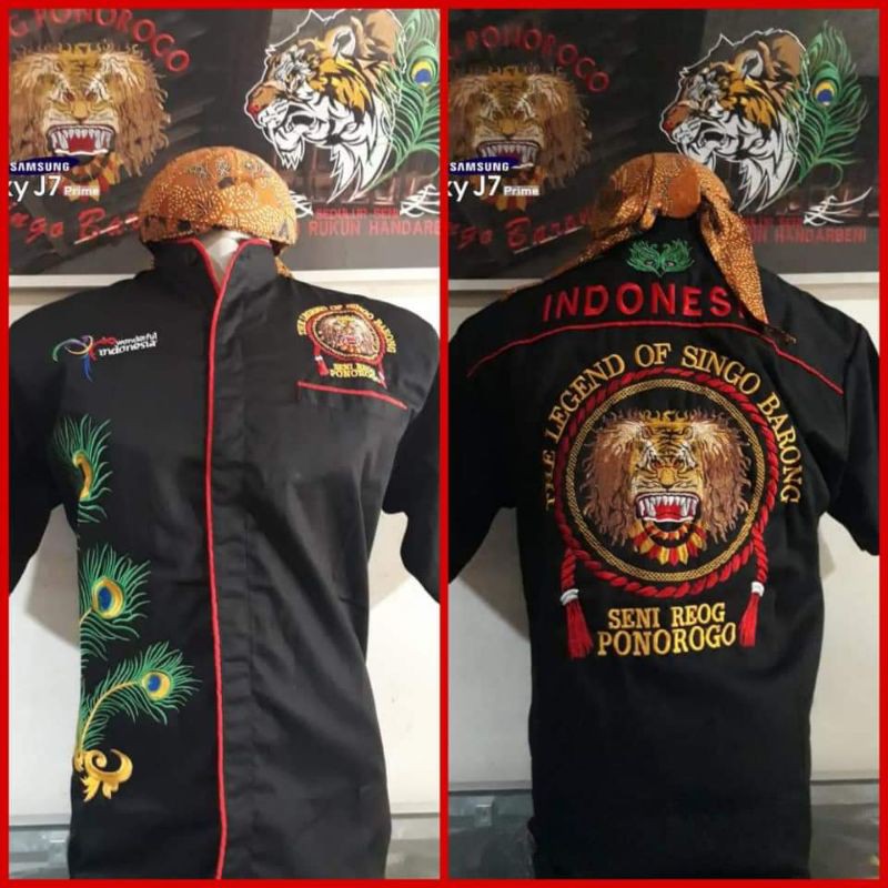 Baju bordir. baju reog. baju. baju warok. baju Ponorogo. baju penadon. Hem bordir. Hem reog