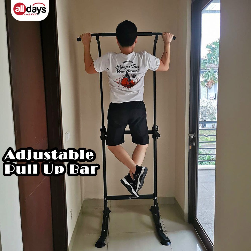 Alldays Pull Up / Dipping / Chin Up Hanging Bar / Alat Fitness Rumah Multifungsional Material Iron