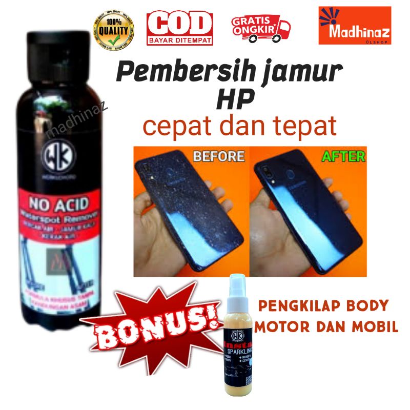 Anti jamur hp / Penghilang jamur hp / Pembersih casing hp bonus pengkilap body