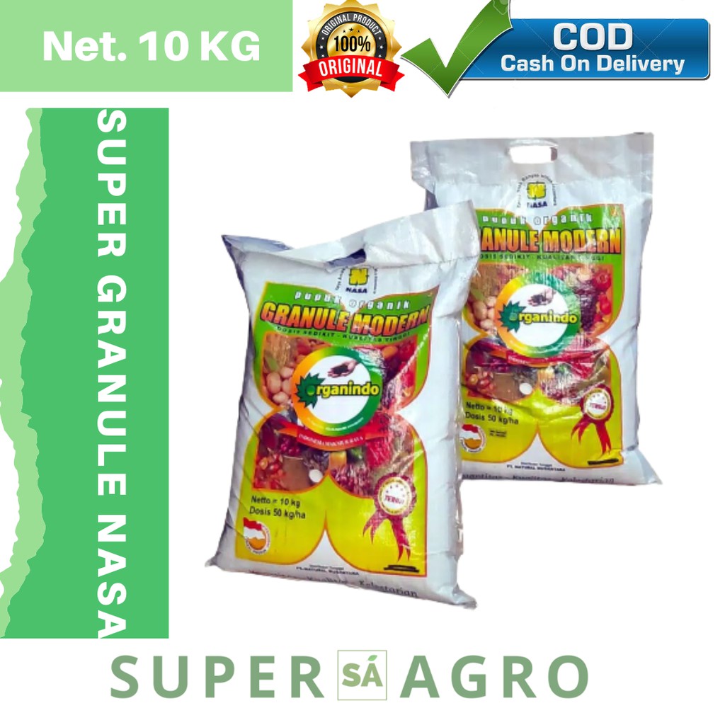 Pupuk Granule Organik 10kg - Pupuk Kelapa Sawit dan Karet - Pupuk Organik Super Granule Modern Nasa